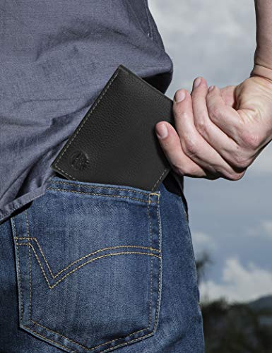 Timberland Black Leather Wallet with Attached Flip Pocket