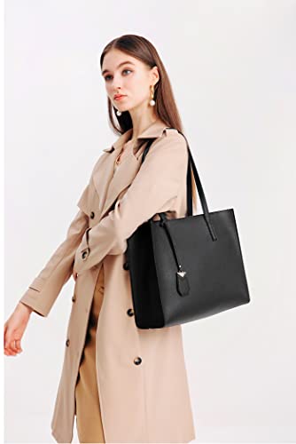 MORGLOVE Large Soft Leather Tote Bag for Women