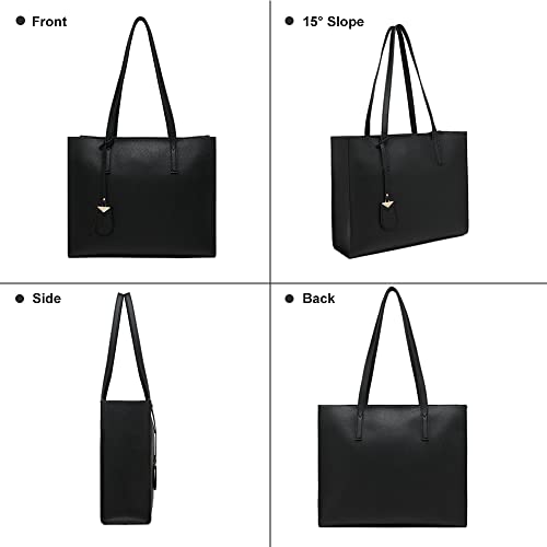 MORGLOVE Large Soft Leather Tote Bag for Women