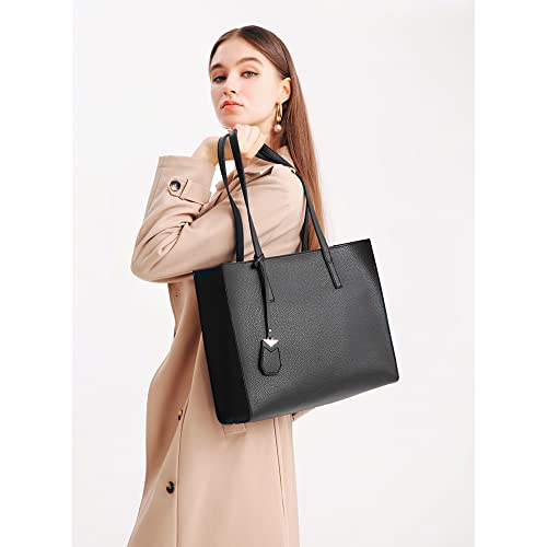 MORGLOVE Large Soft Leather Tote Bag for Women