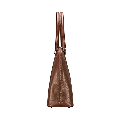 The Fiorella Chestnut Tan Brown Leather Briefcase Bag