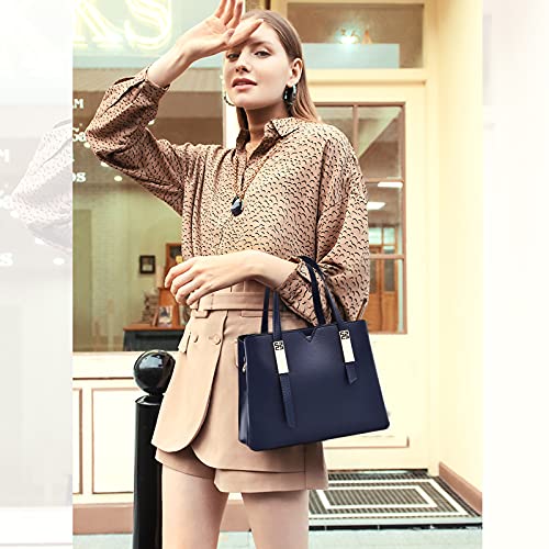 Elegant Crossbody and Top Handle Designer Handbags, Navy Blue