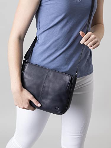 Stylish Ambleside Navy Leather Cross Body Bag