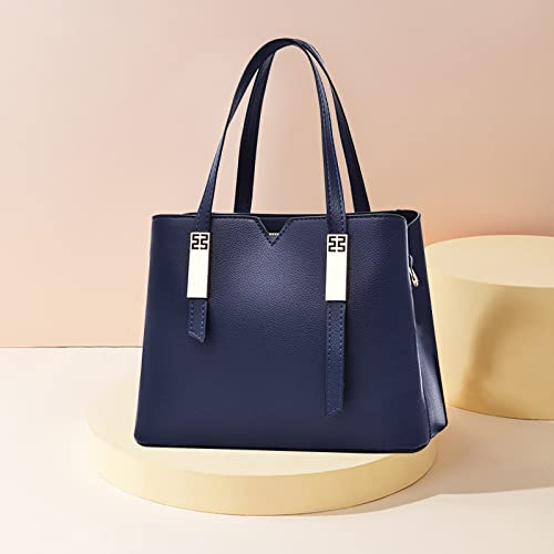 Elegant Crossbody and Top Handle Designer Handbags, Navy Blue