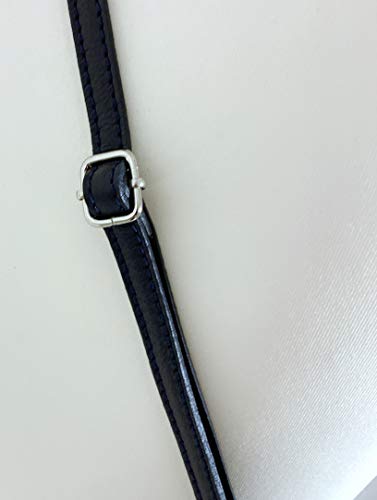 LeahWard Soft Leather Cross Body Handbag - Navy