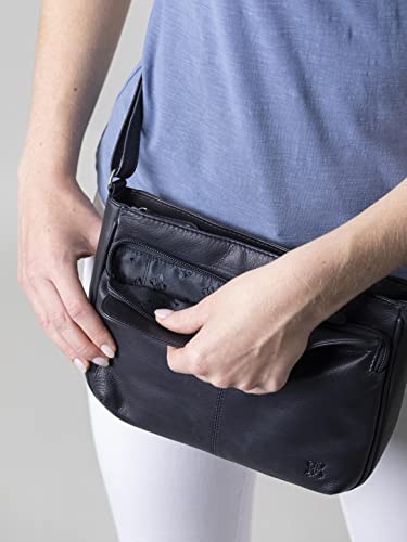 Stylish Ambleside Navy Leather Cross Body Bag