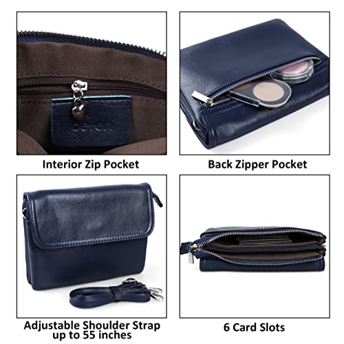 Stylish Genuine Leather Crossbody Phone Bag for Women