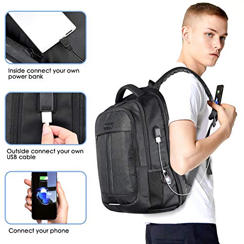 Anti-Theft Laptop Backpack with USB Charging Port