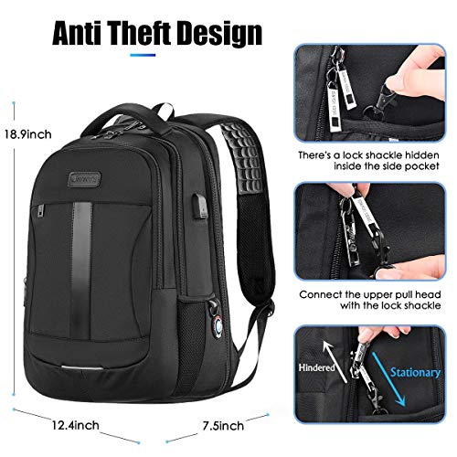 Anti-Theft Laptop Backpack with USB Charging Port