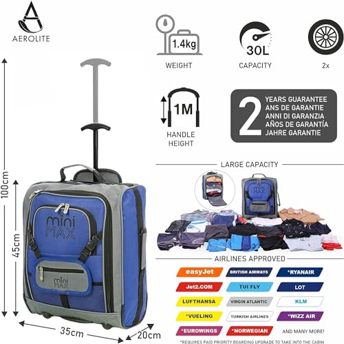 Blue MiniMax Travel Trolley Case for Toys and Dolls