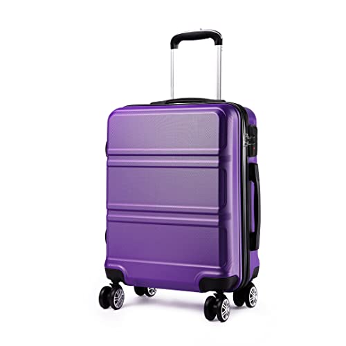 Kono Designer Handbag: Purple ABS Shell Trolley Suitcase