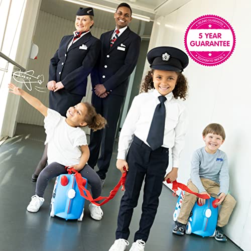 Trunki Kids Ride-On Hand Luggage Suitcase: Amelia (Blue)