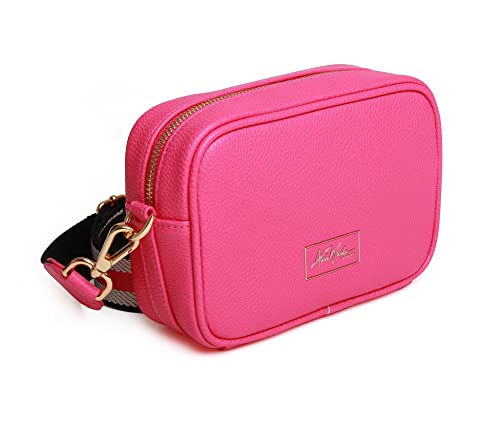 Alice Wheeler Mini Crossbody Bag - Vegan Leather, Hot Pink