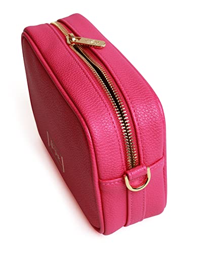 Alice Wheeler Mini Crossbody Bag - Vegan Leather, Hot Pink