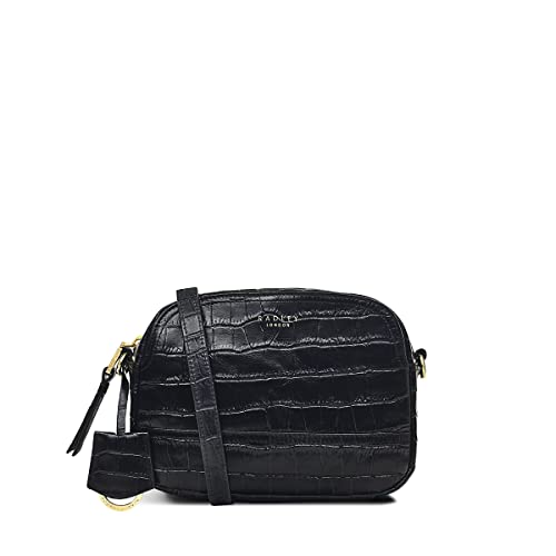 RADLEY London Black Mock Croc Leather Grab Handbag