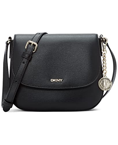 DKNY Bryant Saddle Bag: Black/Gold, Small