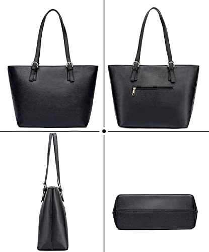 WEDMAY Black Designer Tote Bag for Women