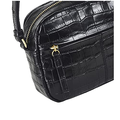 RADLEY London Black Mock Croc Leather Grab Handbag