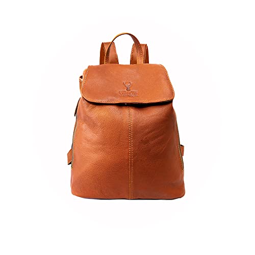 Woodland Leathers Women's Anti-Theft Leather Backpack