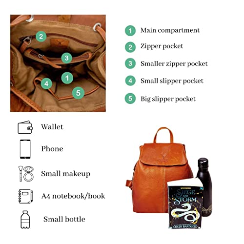 Woodland Leathers Women's Anti-Theft Leather Backpack