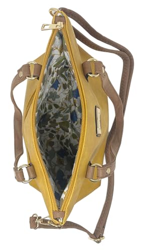 Savvy Street Women's Designer Faux Leather Mini Handbag (Ochre)