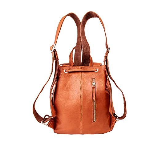 Woodland Leathers Women's Anti-Theft Leather Backpack