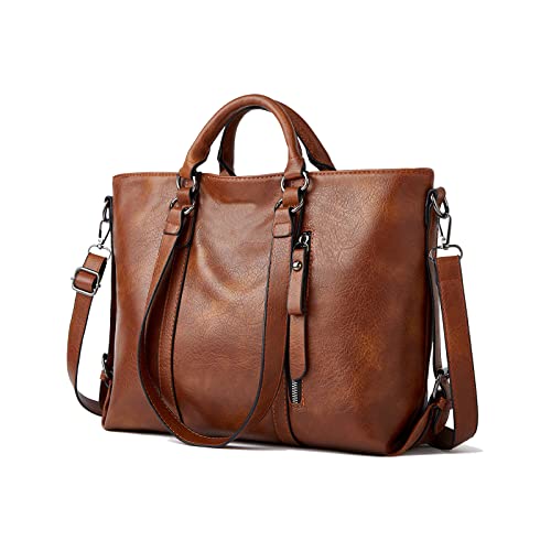 Aileese Retro Leather Tote: Stylish Women's Handbag