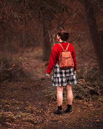 Woodland Leathers Women's Anti-Theft Leather Backpack