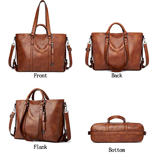 Aileese Retro Leather Tote: Stylish Women's Handbag