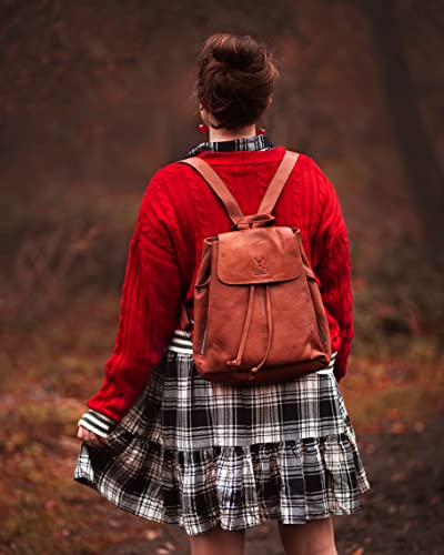Woodland Leathers Women's Anti-Theft Leather Backpack