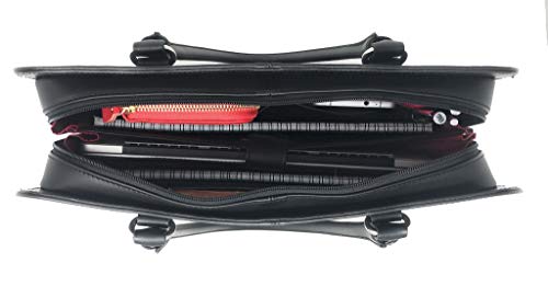 Elegant Crocodile Print Leather Laptop Handbag for Women