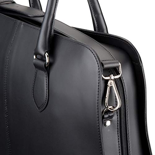 Elegant Crocodile Print Leather Laptop Handbag for Women