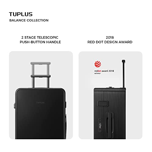TUPLUS CORE Series Aluminum Trolley Suitcase 63L, Black