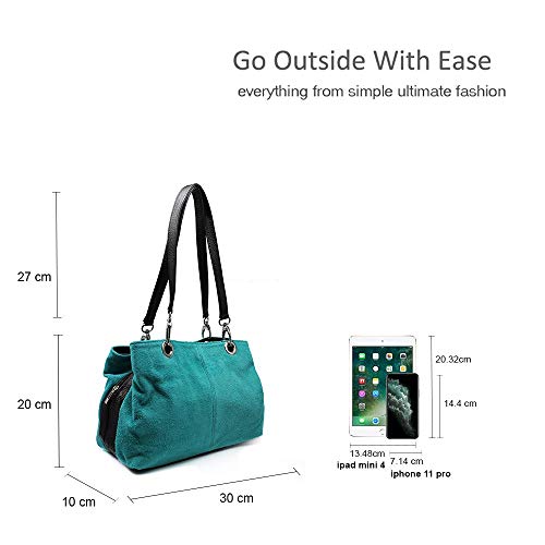 Italian Suede Designer Handbag with 3 Zip Pockets