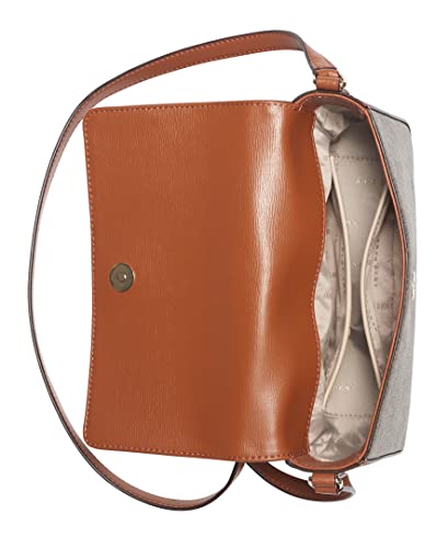 DKNY Bryant-md Flap Xbody Crossbody Handbag, Mocha Caramel