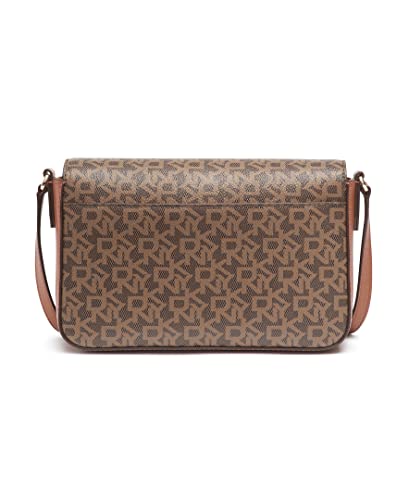 DKNY Bryant-md Flap Xbody Crossbody Handbag, Mocha Caramel