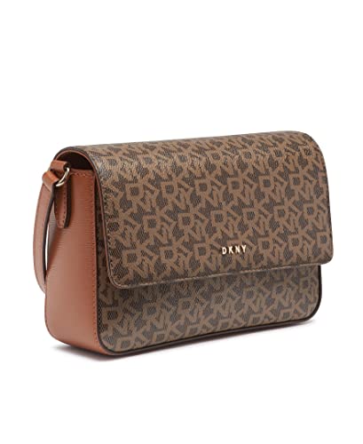DKNY Bryant-md Flap Xbody Crossbody Handbag, Mocha Caramel