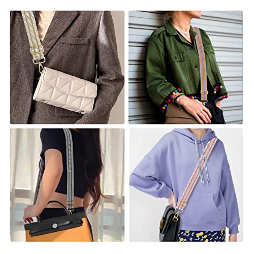 Beige Canvas Crossbody Bag with Adjustable Wide Strap