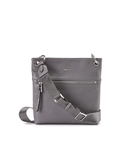 DKNY Gregorio Crossbody Handbag in Light Charcoal Color