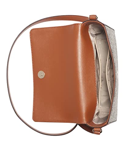 DKNY Women's Bryant-md Flap Xbody Crossbody, Chino Caramel, One Size