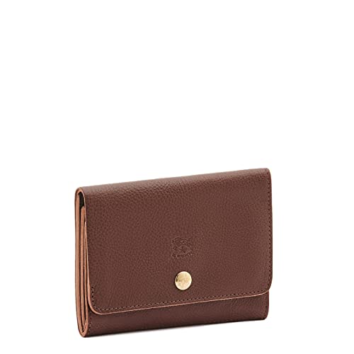 IL BISONTE Italian Cowhide Leather Wallet (Brown)