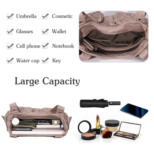 White PU Leather Large Crossbody Hobo Satchel Purse