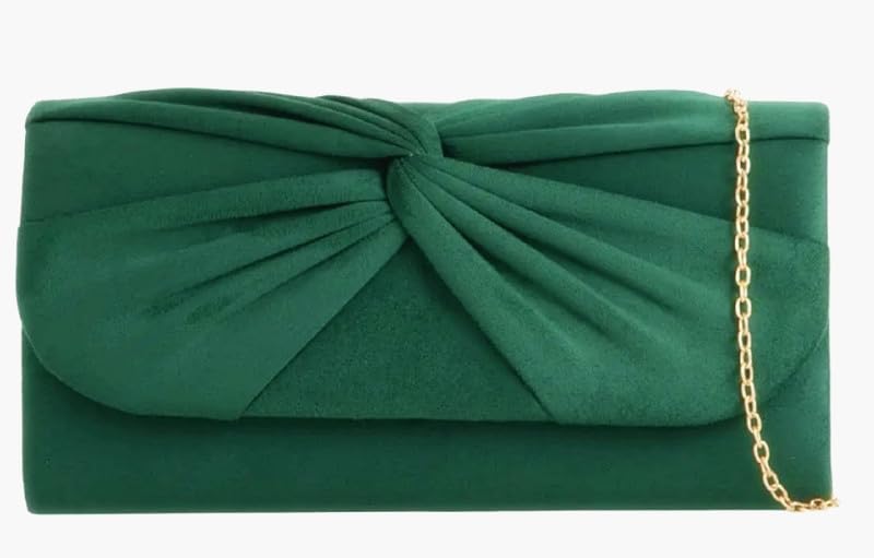 LeahWard's Large Green Bow Designer Wedding Clutch