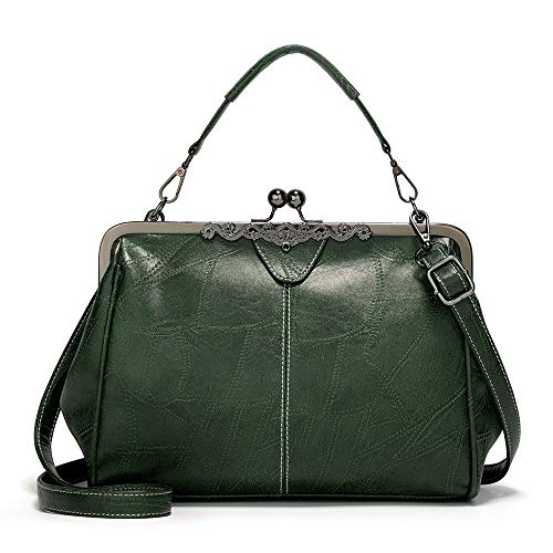 LUI SUI Retro PU Leather Handbag - Vintage Green