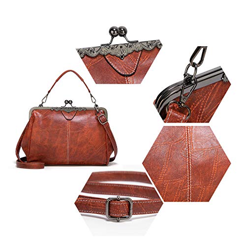 LUI SUI Retro PU Leather Handbag - Vintage Green