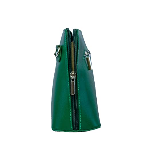 Green Vera Pelle Leather Designer Crossbody Handbag