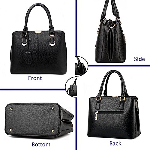 Green Designer Satchel Tote Bag with Top Handle