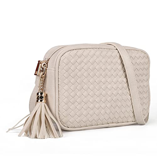 Woven Crossbody Leather Messenger Bag for Women - Gladdon