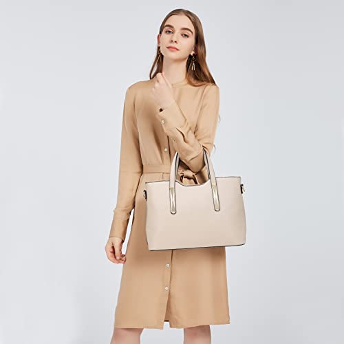 Miss Lulu Designer PU Leather Tote Bag - 2 Piece Set