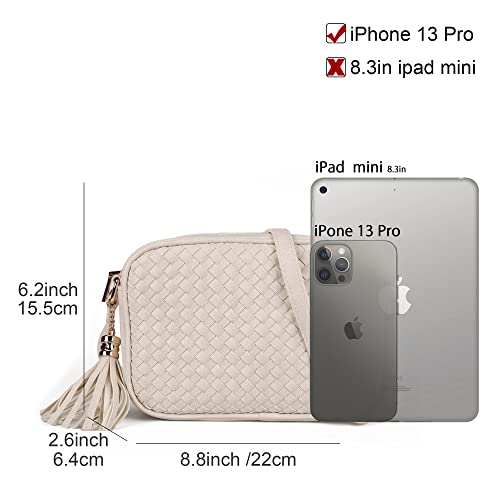 Woven Crossbody Leather Messenger Bag for Women - Gladdon